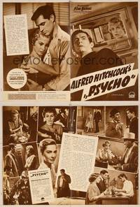 7p199 PSYCHO German program '60 Janet Leigh, Anthony Perkins, Alfred Hitchcock, different!