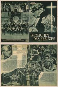 7p207 SIGN OF THE CROSS German program R50s Cecil B. DeMille, Fredric March, Landi, different!