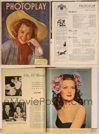 7p096 PHOTOPLAY magazine August 1946, portrait of gardener June Allyson by Paul Hesse!