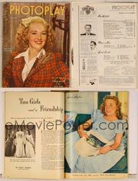 7p099 PHOTOPLAY magazine November 1946, great portrait of Betty Grable by Paul Hesse!
