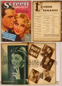 7p104 SCREEN ROMANCES magazine April 1937, art of Carole Lombard & Fred MacMurray by Earl Christy!