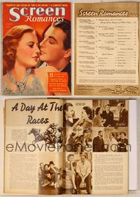 7p106 SCREEN ROMANCES magazine June 1937, art of Barbara Stanwyck & Robert Taylor by Earl Christy!