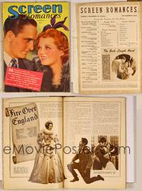 7p103 SCREEN ROMANCES magazine March 1937, art of Janet Gaynor & Fredric March by Earl Christy!