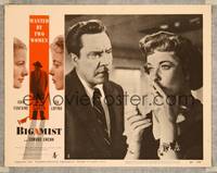 7r168 BIGAMIST LC #5 '53 close up of Edmond O'Brien with Ida Lupino lighting cigarette!