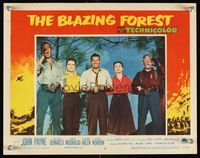 7r175 BLAZING FOREST LC #8 '52 posed portrait line up of John Payne & four other top stars!