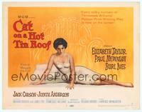 7r012 CAT ON A HOT TIN ROOF TC '58 classic artwork of Elizabeth Taylor as Maggie the Cat!