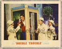 7r256 DOUBLE TROUBLE LC #4 '67 Elvis Presley in phone booth while three detectives question him!