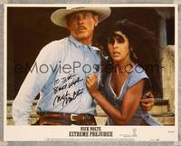 7r276 EXTREME PREJUDICE LC #3 signed '86 by Nick Nolte, who is in c/u with Maria Conchita Alonso!