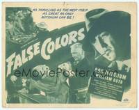 7r026 FALSE COLORS TC R48 Hopalong Cassidy with noir image of smoking Robert Mitchum!