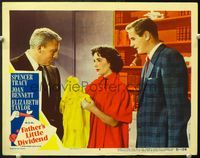 7r284 FATHER'S LITTLE DIVIDEND LC #8 '51 close up of Elizabeth Taylor, Spencer Tracy & Don Taylor!