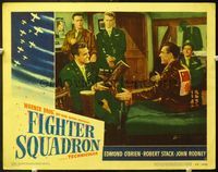 7r286 FIGHTER SQUADRON LC #6 '48 Robert Stack laughing & shining Edmund O'Brien's boots!