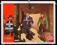 7r290 FISTFUL OF DOLLARS LC #1 '67 Sergio Leone classic, two guys standing in front of fire!