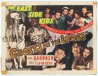 7r032 GHOSTS ON THE LOOSE TC R49 image of Bela Lugosi scaring Sunshine Sammy, East Side Kids!