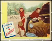7r362 HAZARD LC #8 '48 Paulette Goddard hitchhikes when MacDonald Carey's car breaks down!