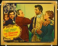 7r389 HOWARDS OF VIRGINIA LC '40 close up of scruffy Cary Grant holding Martha Scott!