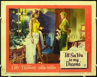 7r409 I'LL SEE YOU IN MY DREAMS LC #2 '52 c/u of Doris Day confronting showgirl Patrice Wymore!