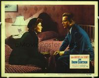 7r417 IRON CURTAIN LC #5 '48 close up of Dana Andrews & Gene Tierney sitting on twin beds!