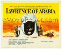 7r047 LAWRENCE OF ARABIA laminated TC '62 David Lean classic starring Peter O'Toole, best art!