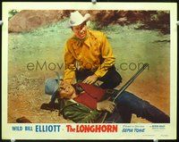 7r470 LONGHORN LC '51 close up of Wild Bill Elliott tending to fallen comrade!