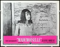 7r486 MADEMOISELLE LC #1 '66 Jeanne Moreau by map of North Africa, directed by Tony Richardson!