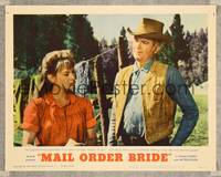7r492 MAIL ORDER BRIDE LC #1 '64 close up of Buddy Ebsen with pretty Lois Nettleton!