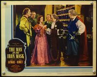 7r502 MAN IN THE IRON MASK LC '39 directed by James Whale, Joan Bennett surrounded by Musketeers!