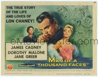 7r051 MAN OF A THOUSAND FACES TC '57 art of James Cagney as Lon Chaney Sr. by Reynold Brown!