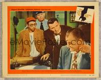 7r510 MAN WITH THE GOLDEN ARM LC #7 '56 Frank Sinatra & Arnold Stang in police station!