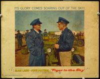 7r523 McCONNELL STORY LC #1 '55 c/u up of James Whitmore & Alan Ladd in uniform, Tiger in the Sky!