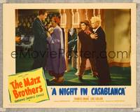 7r563 NIGHT IN CASABLANCA LC '46 scared Chico Marx & angry Harpo Marx watch men fighting!