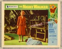 7r567 NIGHT WALKER LC #4 '65 Barbara Stanwyck standing in laboratory by dead body!