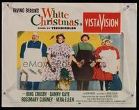 7r845 WHITE CHRISTMAS LC '54 wacky image of top four stars behind overweight cut-out figures!
