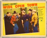 7r847 WIDE OPEN TOWN LC '41 William Boyd as Hopalong Cassidy talking to Evelyn Brent at bar!