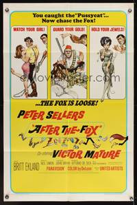 7s018 AFTER THE FOX 1sh '66 De Sica's Caccia alla Volpe, Peter Sellers, Frank Frazetta art!