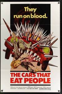7s140 CARS THAT ATE PARIS 1sh '74 early Peter Weir, sensational art of killer auto eating people!
