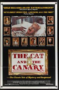7s146 CAT & THE CANARY reviews 1sh '79 Radley Metzger, Honor Blackman, Michael Callan!