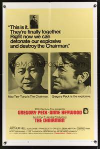 7s155 CHAIRMAN int'l B 1sh '69 U.S.-British-Russian Intelligence can't keep Gregory Peck alive!