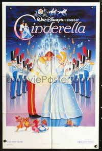 7s182 CINDERELLA int'l 1sh R87 Walt Disney classic romantic musical fantasy cartoon!