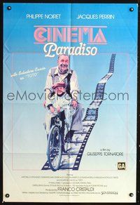 7s183 CINEMA PARADISO int'l 1sh '89 Nuovo Cinema Paradiso, Giuseppe Tornatore, Philippe Noiret!