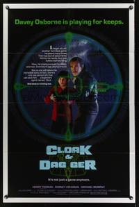 7s201 CLOAK & DAGGER 1sh '84 Henry Thomas plays video games and finds top secret documents!