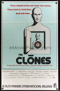 7s205 CLONES 1sh '73 Michael Greene, Gregory Sierra, they duplicated one man too many!