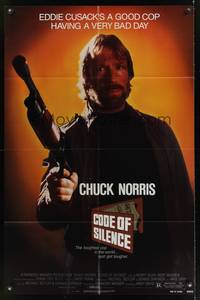 7s213 CODE OF SILENCE 1sh '85 Chuck Norris is a good cop having a very bad day!