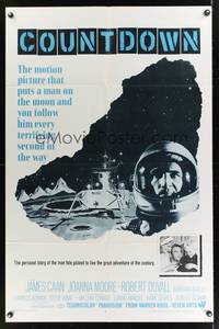 7s237 COUNTDOWN 1sh '68 Robert Altman, spaceman James Caan in the great adventure of the century!