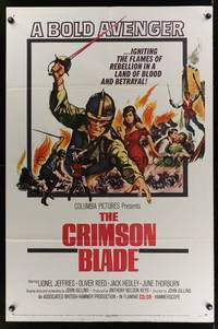 7s253 CRIMSON BLADE 1sh '63 Oliver Reed in a land of blood and betrayal, Hammer!