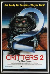 7s256 CRITTERS 2 1sh '88 Soyka art, The Main Course, get ready for seconds, they're back!