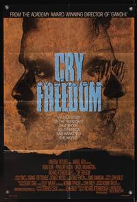 7s260 CRY FREEDOM 1sh '87 Kevin Kline, Denzel Washington, directed by Richard Attenborough!