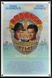 7s315 DRAGNET 1sh '87 Dan Aykroyd as detective Joe Friday with Tom Hanks!