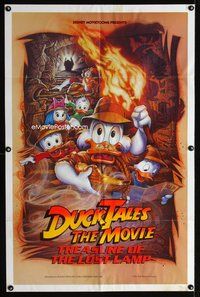 7s320 DUCKTALES: THE MOVIE DS 1sh '90 Walt Disney, Scrooge McDuck, cool adventure art!