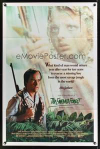 7s329 EMERALD FOREST 1sh '85 John Boorman, Powers Boothe, based on a true story!