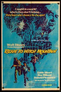 7s338 ESCAPE TO WITCH MOUNTAIN 1sh '75 Disney, they're in a world where they don't belong!